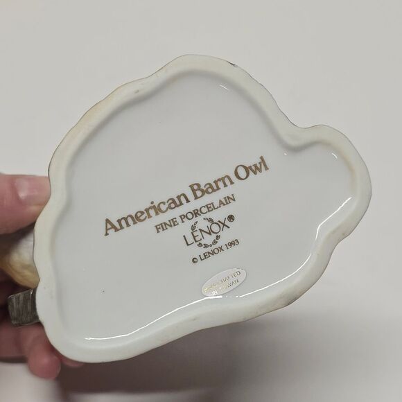 Lenox Porcelain Figurine Statue American Barn Owl Vintage 1993 - Picture 8 of 9